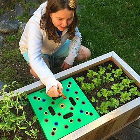 Gabarit de semis carré, outil d'espacement des graines de jardin avec espacement codé pour plateaux de plantation