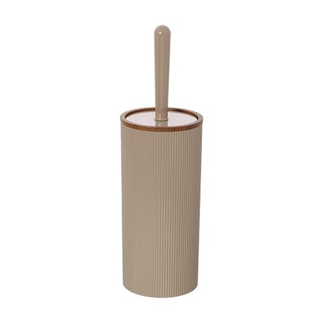 Porta scopino bagno in plastica beige design moderno Linea London Feridras