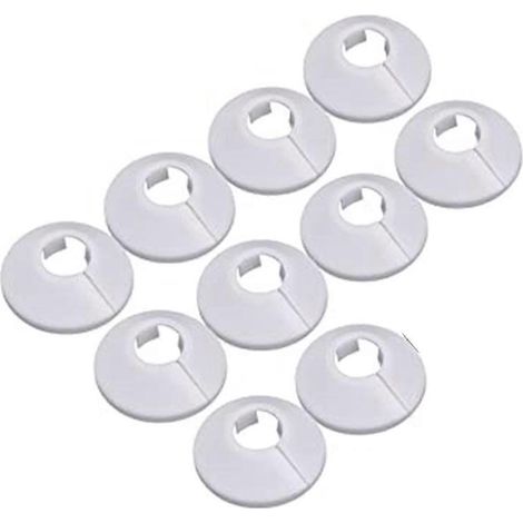 Lot de 10 protège-tuyaux pour radiateurs, surface lisse, installation facile, décoration murale pratique, accessoires de maison, blanc (1/5)