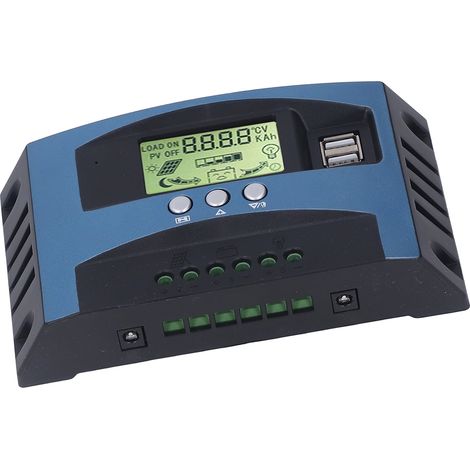 Régulateur de charge solaire MPPT triphasé avec protection pour panneaux solaires et batteries 12 V/24 V, 40 A (1/5)
