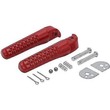 Fußrasten-Set für Coleman BT200X, CT200U, Trail 200, CT200UEX, CT100U (196 cm³, 6,5 PS) Minibike – Rot (1/5)