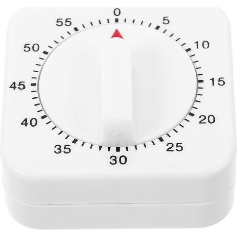 Minuteur avec Alarme Sonore Précise Mécanique Cuisine Carré Blanc 60 (1/5)