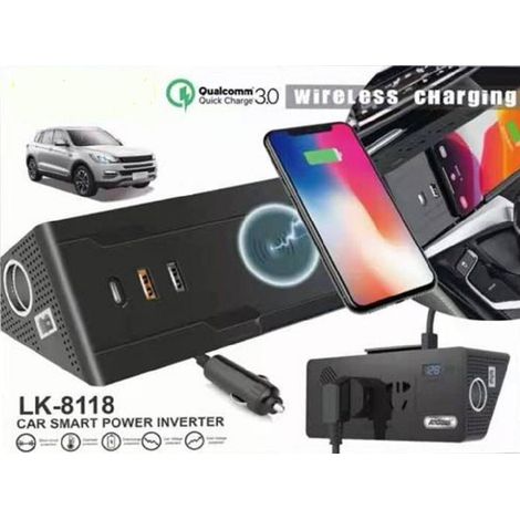 TRADE SHOP - Inverter Per Auto Smart Power Caricabatterie Wireless Ricarica Cellulare Lk-8118 - (1/5)