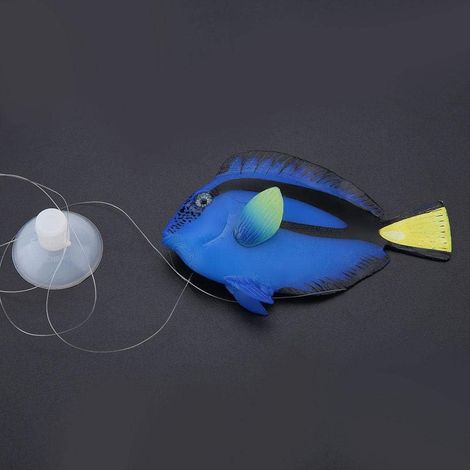 CSPARKV 1 Stck Aquarium knstliche Fische Aquarium schwimmende geflschte  tropische Fische Lustige leuchtende Silikonfische Lebensechte bewegliche  Fischdekorationen Ornamente mit Saugnapf
