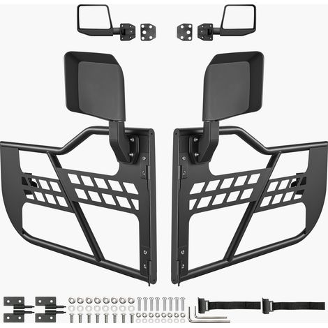 Mophorn Tube porte pour Jeep 2 portes, style chasse, charnières renforcées, loquet OE, rétroviseurs, compatible Wrangler JL 2018-2024 et Gladiator JT 2020-2024. (190 caractères)