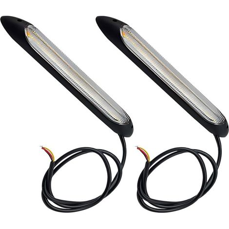 Kit de 2 Bandes Lumineuses LED 16,5cm pour Voiture Pvc et (1/5)