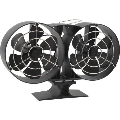 Ventilatore per stufa a legna con doppio motore e doppia testa, avviamento a bassa temperatura, ecologico e silenzioso. (1/5)