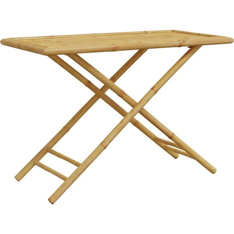 Table de jardin Table d'extérieur pliable 110x55x75 cm bambou (1/5)