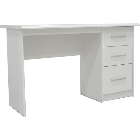 Scrivania retta PRAGA – 3 cassetti – Colore bianco – Design moderno e funzionale