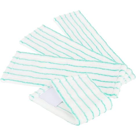 4X Replacement Floor Cloth - Microfiber Mop Cloth Replacement - Floor Cleaning Cloths (4pcs - Turquoise/White) (1/5)