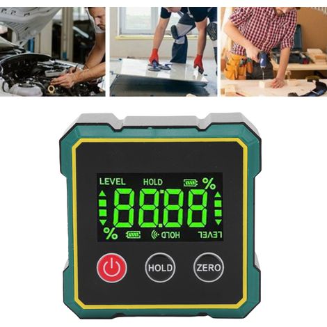 Mesureur d'Angle Digital avec Base Magnétique Forte - Gabarit d'Angle ABS - Outil de Mesure pour Construction et Menuiserie (1/5)