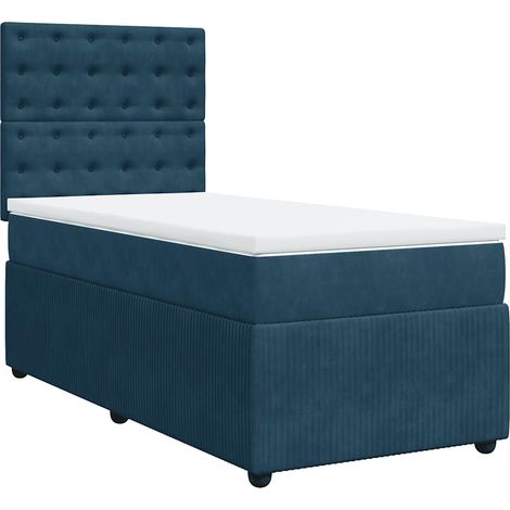 Maison Exclusive - Boxspringbett mit Matratze Dunkelblau 100x200 (1/5)
