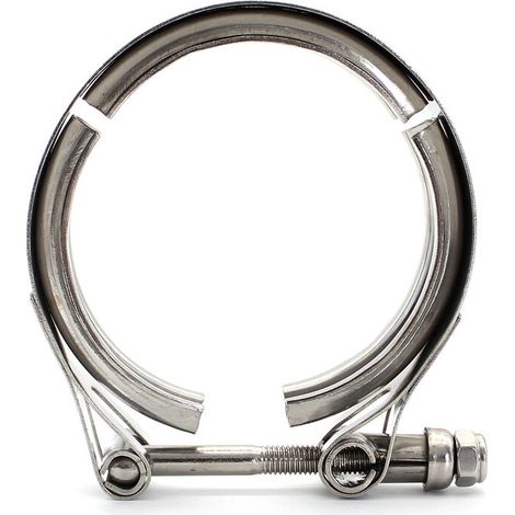 Collier de serrage universel colliers d'échappement tuyau 2.5 pouces 63mm voiture Auto v-bande Turbo tuyau de descente pince d'échappement M6 vis Lefou (1/5)