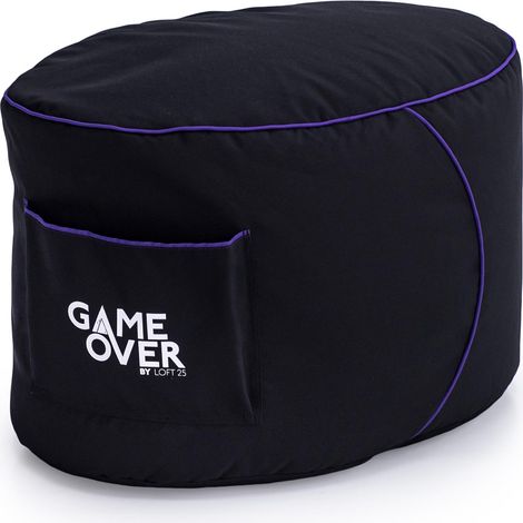 Game Over - Sitzsack-Fußhocker für das Wohnzimmer, wasserabweisender Pouf mit Beinstütze zum Spielen, Gaming-Fußhocker für drinnen und draußen mit Seitentaschen - Drachenhaut (1/5)