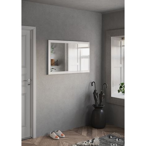 Miroir rectangulaire blanc laqué brillant Frida (1/3)