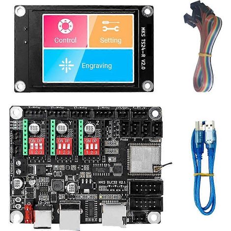 Placa controladora offline ESP32 WiFi GRBL de 32 bits para máquina de grabado láser con pantalla táctil TS35 (1/5)