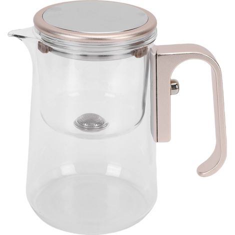Théière en verre de 800ml, avec séparation magnétique de l'eau, avec passoire, pour la maison, le Restaurant, Champagne, or