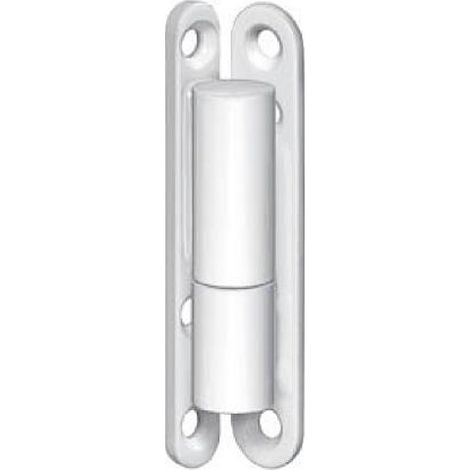 Monin – Paumelle pour menuiserie PVC blanc 83mm – Acier époxy blanc – Installation simple – Résistance aux contraintes mécaniques