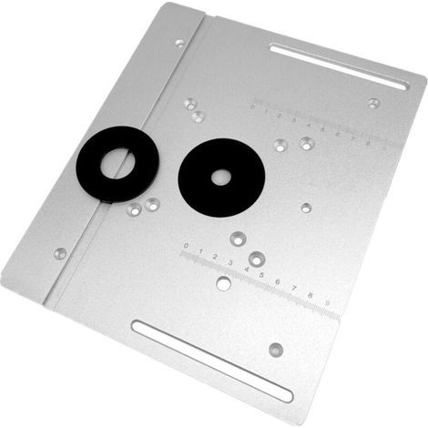 2-in-1 Router Table Insert Plate, Aluminum Alloy Flip-Top Board for Cutting Machine, for Woodworking Machine (1/4)