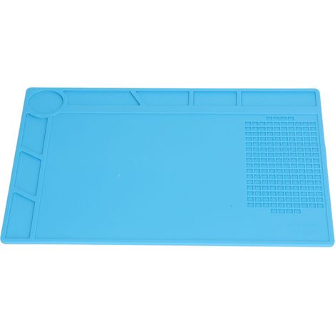 Tapis de réparation isolant thermique en silicone avec règle graduée et emplacement des vis pour la maintenance électronique