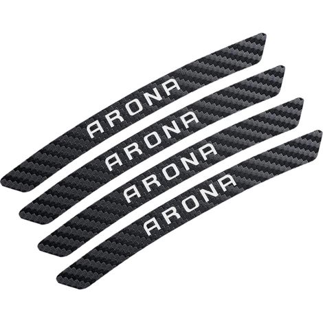 (Pour Arona) 4 autocollants pour moyeux de roue de voiture, style fibre de carbone, compatibles avec les sièges sport, accessoires de décoration auto (1/5)