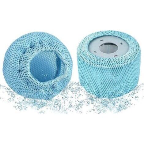 2 Pièces Filets de Protection compatibles avec Filtres de Spa, Couvercle en Maille pour Mspa Filtre de Rechange, Élastique Filtre de protection en Maille pour Cartouches filtrantes, Filt