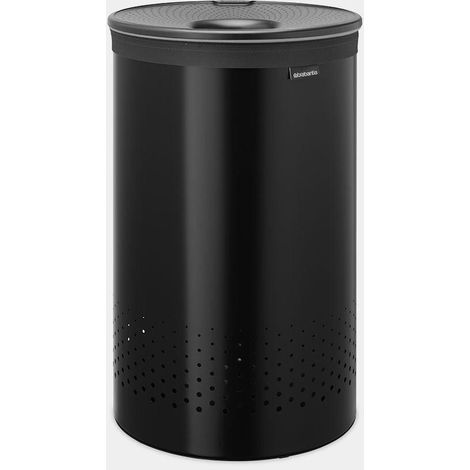 Brabantia Panier à linge noir matte 60 litres (1/3)