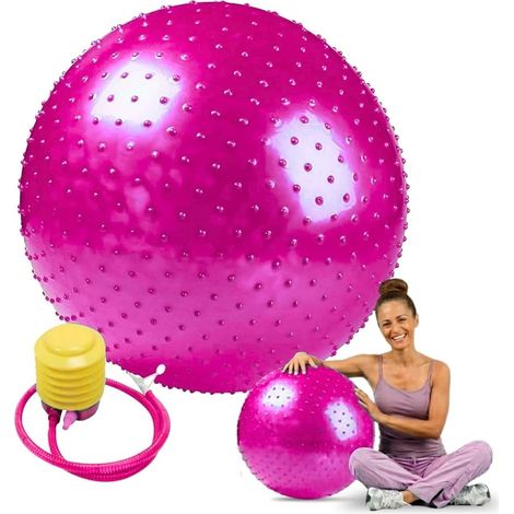 Ballon de Yoga Anti-éclatement de 55 cm Ballon d'exercice en PVC épais pour Fitness, Pilates, stabilité et entraînement de Gym à Domicile Chaise Ballon d'équilibre pour Hommes et Femmes (1/5)