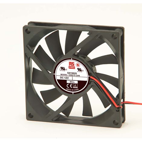 Ventilateur axial RS PRO 12 V dc, 51m³/h, 80 x 80 x 15mm, 2.3W ( Prix pour 1 )