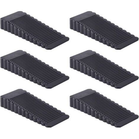 6 Pcs Arrêts de portes,cale de porteen Caoutchouc Antidérapant (Noir)