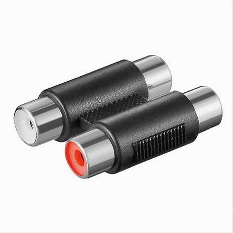 TRADE SHOP - Connettore Adattatore Accoppiatore Audio Stereo 2 X Rca A 2 X Rca Femmina C-048 - (1/4)