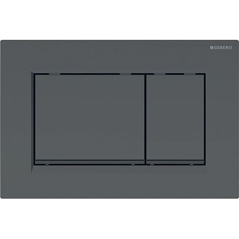Sigma 20 Square Betätigungsplatte 115883161 Platte/Taste schwarz matt, Streifen schwarz, für 2-Mengen-Spülung, Kunststoff (1/4)