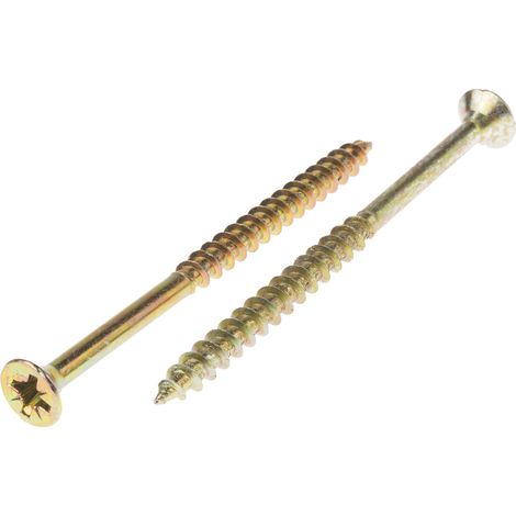 Vis à bois, 6mm, tête Fraisée 90mm, en Acier ( Prix pour Sachet de 25 )
