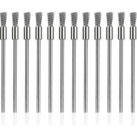 Brosse Métallique En 12 Pièces, Pinceau De Polissage En Forme De Stylo, Ensemble De Nettoyage De Retrait De Peinture, Accessoires De Réparation De Bricolage Matériel. (1/3)