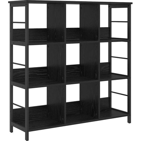 Maison Exclusive - Bücherregal Schwarz Eichen-Optik 102 x 32 x 10