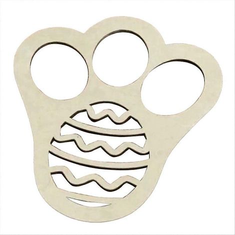 Pochoir empreinte de Pâques pour le sol, modèle d'empreinte de lapin (1/5)