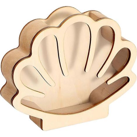 Vitrine en bois pour coquillages, idéale pour une décoration de chambre sur le thème côtier ou de la plage. (1/5)