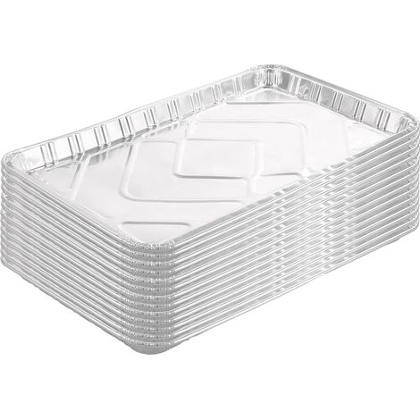 Einweg-Aluminiumschalen, 41 x 26 x 2,5 cm, 25er-Packung, zum Backen, Braten und Grillen (1/5)