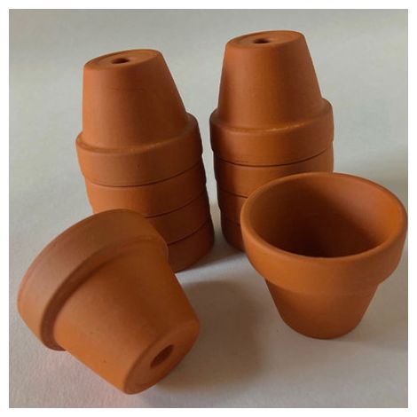 Lot de 4 mini-pots en terre cuite H. 4 cm (1/2)