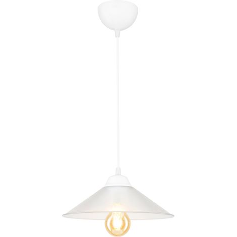 Lampadario lampada a sospensione sospensione in plastica altezza 48 cm E27 bianco/trasparente 030007498