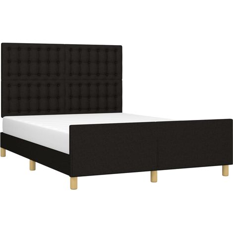 Cama sin colchón tela negro 140x200 cm vidaXL (1/4)