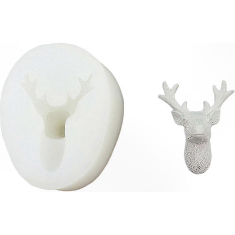 3D-Silikonform mit Sikahirschmotiv für Schokolade, Bonbons, Fondant, Seife, Tortendekoration, DIY-Gebäck, Mousse, Gelee, Cupcake-Dekoration und Backzubehör (1/5)