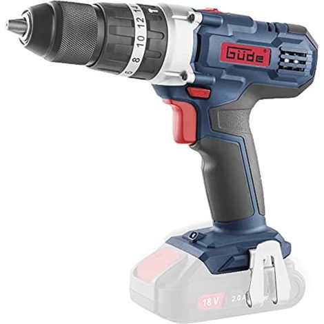 Perceuse-visseuse à percussion sans fil BSB 18-0 (18 V, 16 niveaux de couple, mandrin auto-serrant en métal de 13 mm), Bleu/Noir/Rouge (1/5)
