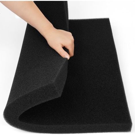 Schaumstofffiltermatten, 35 PPI, wiederverwendbarer Schaumstofffilter, Aquarienfilterschaum, waschbar, 47 × 47 × 4 cm, auf jede beliebige Größe zuschneidbar, für Aquarienfilter und Koiteiche (1/5)