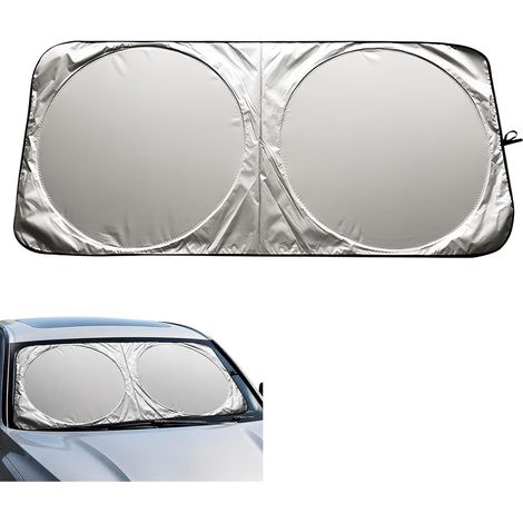 Pare-Brise-Soleil, Pare Soleil Voiture Anti UV,Pare Brise Avant Universelle 150 x 70 cm Protection UV et Thermique Store Pare-Brise Voiture Garde l'Habitacle Frais et Protège ,pour Universel SUV (1/5)