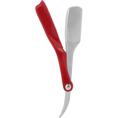 Rasoir droit vintage en acier inoxydable pour barbier - Porte-rasoir manuel sans lame pour rasage traditionnel (1/5)