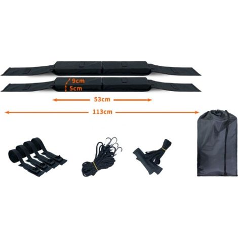 Porte-bagages de toit universel pour voiture, avec tapis antidérapant en mousse, étanche et multifonctionnel, inclut sac de rangement – idéal pour voyages et road trips (1/5)