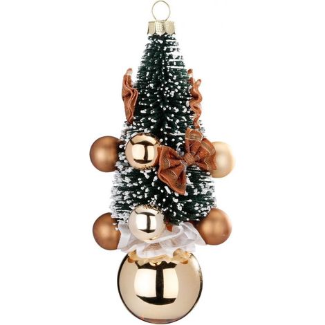 APPENDINO ALBERO CON PALLINE VETRO CHAMPAGNE
