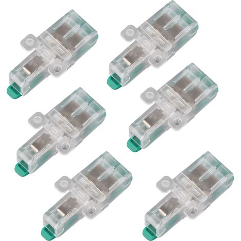 Lot de 20 connecteurs de dérivation de fils à levier, 1 entrée, 2 sorties, 41 A, 450 V, pour câbles de 0,5 à 6 mm² (10 à 20 AWG).
