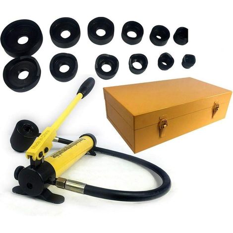 10Ton 22-60mm hydraulisch Blechlocher Lochstanze Hydraulikpumpe Set mit Koffer Lochstanze Zylinder